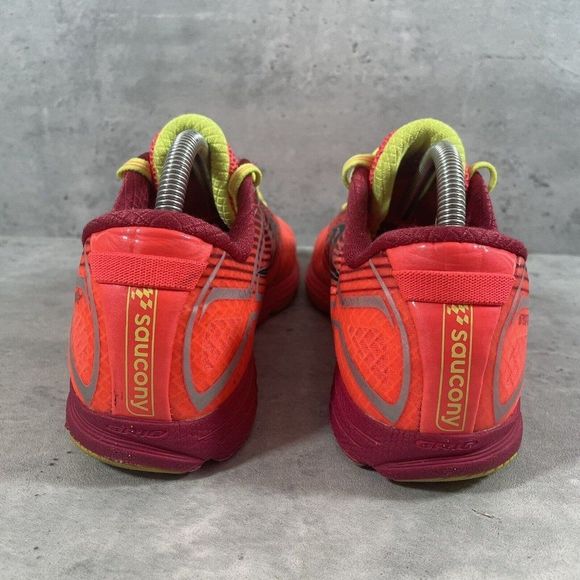 Saucony Type A9‎ Womens 10 Road Racing Citron Orange Red Running Shoes S19028-1 - Picture 4 of 9